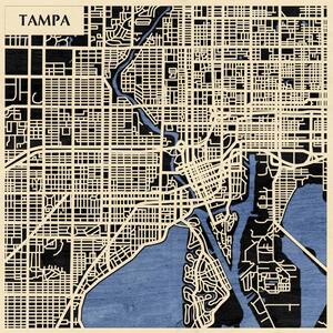 Tampa 3D fa várostérkép fali dekoráció – Natura Products
