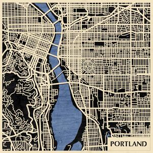 Portland 3D fa várostérkép fali dekoráció – Natura Products