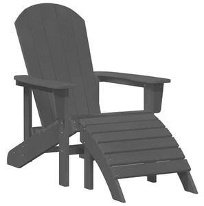 VidaXL Adirondack szék Fekete 82 x 74 x 92 cm HDPE