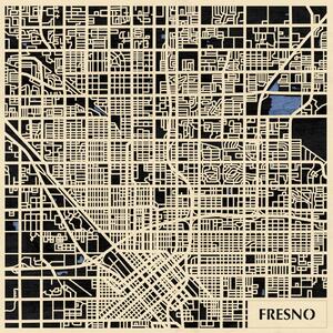 Fresno 3D fa várostérkép fali dekoráció – Natura Products
