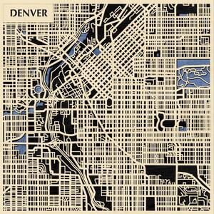 Denver 3D fa várostérkép fali dekoráció – Natura Products