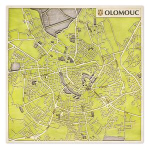 Olomouc 3D fa várostérkép fali dekoráció – Natura Products
