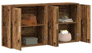 VidaXL Oldalszekrények 2 pcs Régi fa 79 x 38 x 80 cm Faanyag