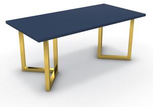 Étkezőasztal - Indra arany lábbal - Tiroli kék 180x90