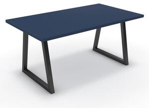 Étkezőasztal - Bala fekete lábbal - Tiroli kék 160x90