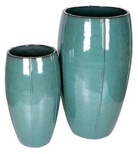 Alden Vase Giant kerámia növénytartó szett türkiz 44x77-57x100cm S2