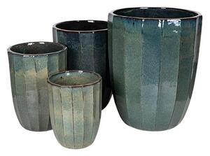 Harlow Rib Vase kerámia növénytartó szett szürkészöld 31x40-56x71cm S4