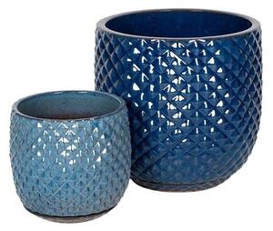 Nova Classic kerámia növénytartó szett antik kék 30,5x30,5-45,7x45,7cm S2