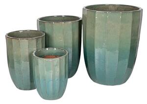 Harlow Rib Vase kerámia növénytartó szett mentazöld 31x40-56x71cm S4