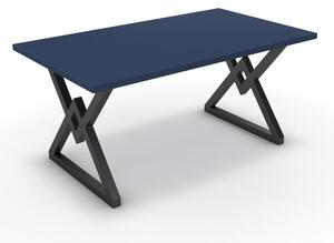 Étkezőasztal - Uttama fekete lábbal - Tiroli kék 160x90