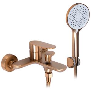 Rea Drop, kádcsaptelep kézi zuhanyszettel, 150 mm, matt réz, REA-B6397