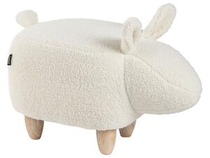 Törtfehér szövet állatos puff 57 x 36 cm BUNNY