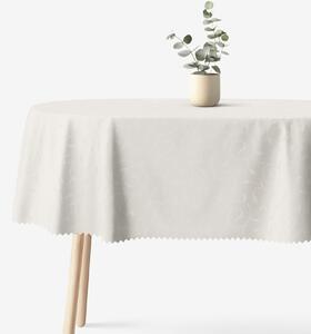 Goldea ünnepi ovális teflonos terítő - tej színű nagy ornamentekkel ékesített 140 x 240 cm