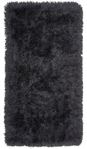 Fekete hosszú szálú szőnyeg 80 x 150 cm CIDE