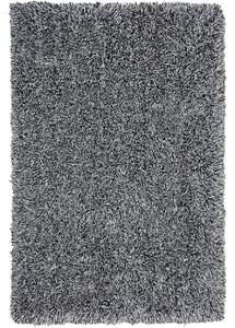 Fekete és fehér hosszú szálú szőnyeg 140 x 200 cm CIDE