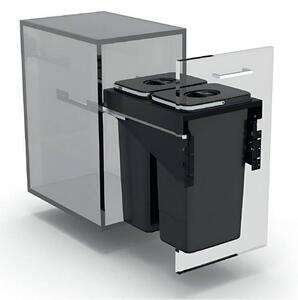 EKOTECH - Beépíthető hulladékgyűjtő FRONT 40 - 2x26 liter