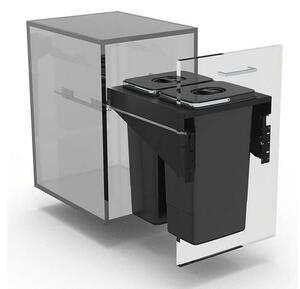 EKOTECH - Beépíthető hulladékgyűjtő FRONT 40 - 2x26 liter