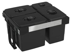 EKOTECH - Beépíthető hulladékgyűjtő FREE JAZZ 60 - 3x12 liter+1x5 liter