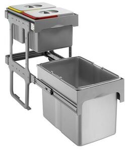 EKOTECH - Beépíthető hulladékgyűjtő TANDEM SHORT 40 - 1x34 liter + 2x12 liter