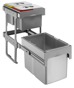 EKOTECH - Beépíthető hulladékgyűjtő TANDEM SHORT 40 - 1x34 liter + 2x12 liter