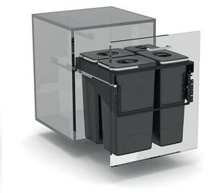 EKOTECH - Beépíthető hulladékgyűjtő FRONT 60 - 1x7 liter+3x26 liter