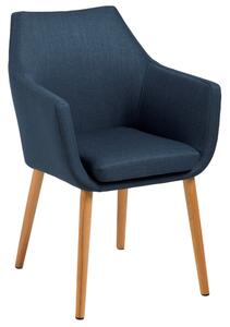 Flora design karfás szék, sötétkék szövet