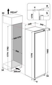 Whirlpool WHSD18F013D1 8 részes Beépíthető fagyasztószekrény