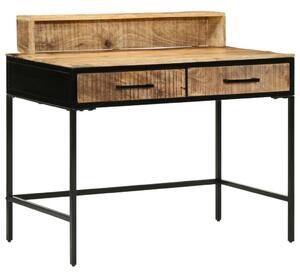Konzol asztal 100x55x75 cm Tömör durva fa mangó