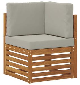 VidaXL Kültéri kanapé szett 7 db Természetes és Világosszürke