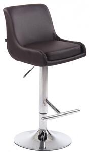 Club elegáns bárszék műbőr barna - króm 307566
