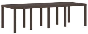 Barna Kertasztal 250x100x73 cm Poly Rattan, Barna Kertasztal 100x100x73 cm Poly Rattan, Barna Kertasztal 150x100x73 cm Poly Rattan