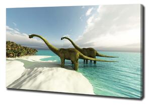 Vászonkép Dinoszauruszok a strandon