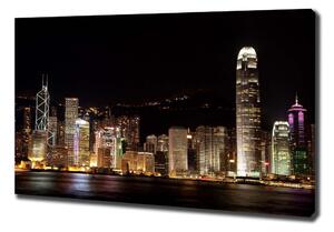 Vászonfotó Hong kong éjjel