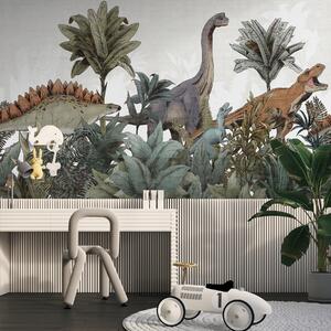 Fotótapéta Dinoszauruszok bolyonganak a buja lombok között, Modern fotótapéta, Modern fotótapéta, u96938 - Muralas.hu