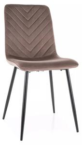 Daren Velvet Bársony Étkezőszék Cappuccino Geometrikus Steppelt