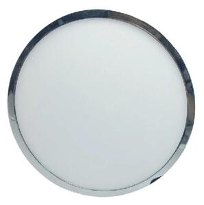 V-TAC falon kívüli mennyezeti kerek króm LED panel 12W meleg fehér - SKU 6364