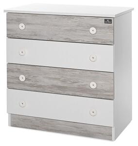 Lorelli Komód - White &amp; Artwood -új