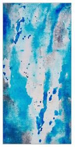Szürke és kék szőnyeg 80 x 150 cm BOZAT