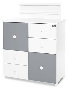 Lorelli Cupboard pelenkázó komód - White &amp; Stone Grey ÚJ