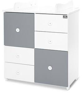 Lorelli Cupboard pelenkázó komód - White &amp; Stone Grey ÚJ