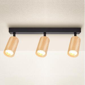 Brilagi Brilagi - Spotlámpa SELE 3xGU10/30W/230V fekete/tölgy dekor BG1394