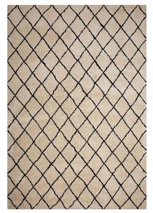 Fekete és bézs hosszú szálú szőnyeg 200 x 300 cm MIDYAT