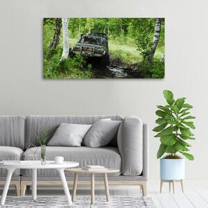 Vászonkép falra Jeep erdőben