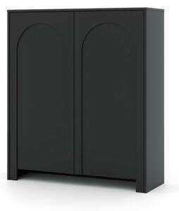 ARCO Magaskomód Matt Fekete Színben