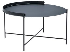 Fekete fém dohányzóasztal HOUE Edge 76 cm
