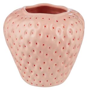 STRAWBERRY váza, rózsaszín 16,4 cm