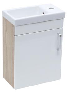 Fürdőszobaszekrény mosdóval Naturel Vario Dekor 40x50x22 cm fehér lesk VARIO240DBBL