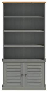 VIGO szürke tömör fenyőfa könyvespolc 85x35x170 cm