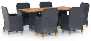 VidaXL Kültéri Étkezőgarnitúra - Polyrattan - 7 részes