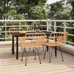VidaXL Polyrattan Kerti Étkezőgarnitúra - 5 részes